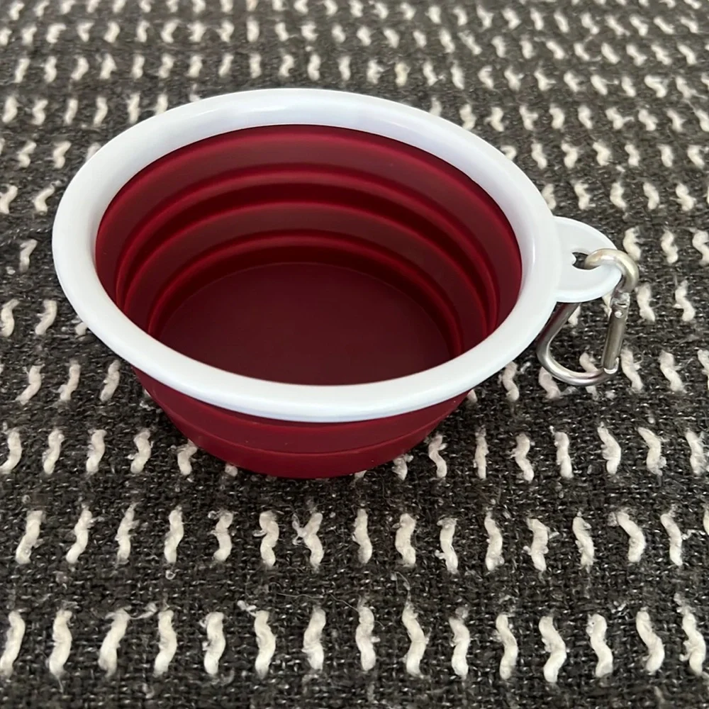 Small Maroon Collapsible Dog Bowl - Bone Appétit